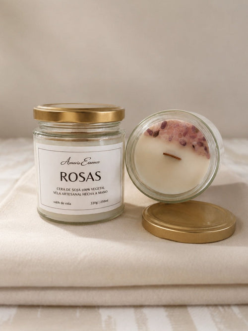 Velas Aromáticas Artesanales de Cera de Soja - Amoris Essence
