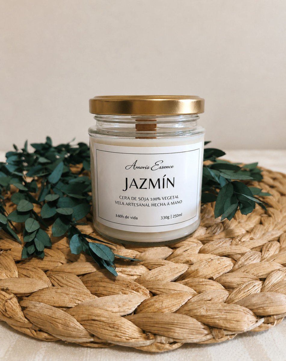 Vela Aromática de Jazmín - Amoris Essence