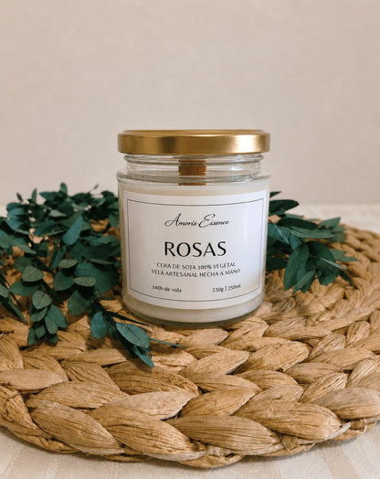 Vela Aromática de Rosas - Amoris Essence