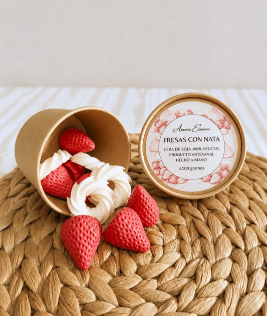 Wax Melt Especial de Fresas con Nata - Amoris Essence
